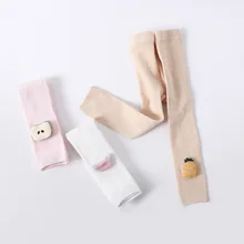 От 0 до 24 месяцев, для маленьких девочек и мальчиков хлопковые леггинсы для детей, детские кареточная ткань однотонный регулярная средняя Elasic талии Милые штаны