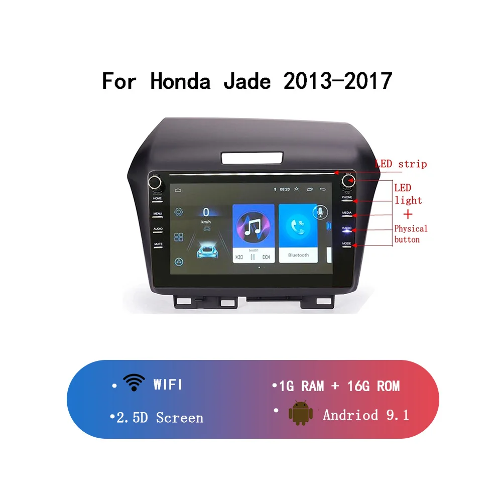 Android 9,1 gps трекер навигации автомобиля Радио Стерео dvd-плеер для Honda Jade 2013