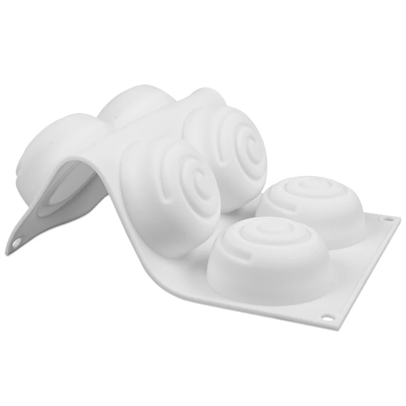 3D Round Whirlpool Silicone Soap Mousse Cake Mold Food Grade Silicone Molds for Swirl Soap Making DIY Handmade Soap Candle Craft