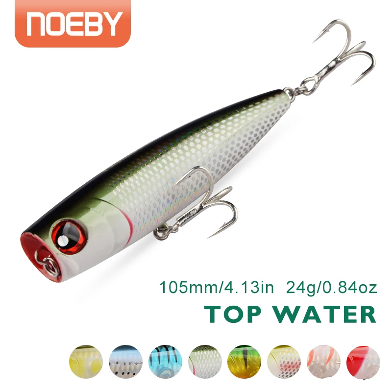 

NOEBY 105mm 24g Topwater Fishing Baits Floating Popper Fishing Wobblers Fishing Lures Hard Baits Sea bass Artificial Tackle