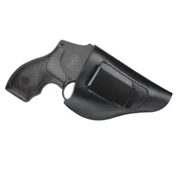 Premium Split Leather Universal Concealed Carry Belt Holster (Black)