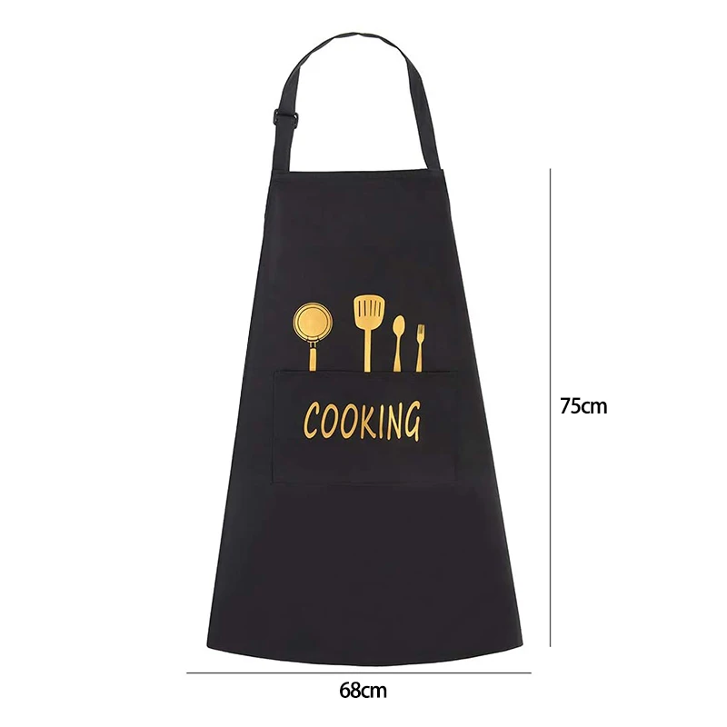 Waterproof Cooking Apron Men Women Apron With Adjustable Pocket for Kitchen Barbecue Garden Restaurant Cafe Chef Baker Waitress