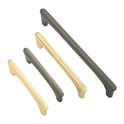 Black/Gold Cabinet Handles  Solid Drawer Knobs Zinc Alloy Kitchen Cupboard Door Pulls Furniture Handle Hardware