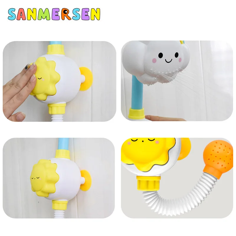 Cute Baby Water Game Bath Toys Cloud Faucet Shower Children's Bath Spout Play Swimming Bathroom Bathing Toys For 1-3 Years Kid