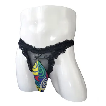 

Elephant Bulge Pouch Mens Underwear Sexy Lace T Back Lingerie Thong Erotic Underwear Sexy Briefs Gay Underwear ropa interior