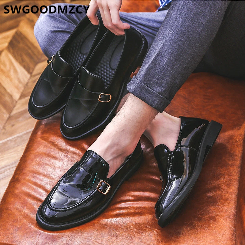 Loafers Monk Strap Shoes Oxford Mens Party Shoes Elegant Shoes For Men Fashion Wedding Dress 2020 Sapatos Social Masculino