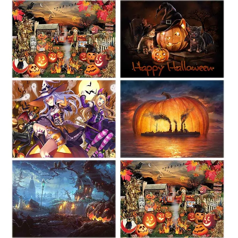 Полноразмерная картина из страз мультфильм на Хэллоуин 5d сделай сам алмазная