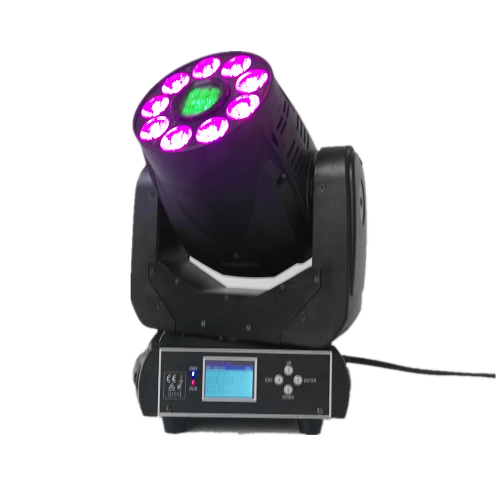 Светодиодный прожектор gobo + 9x18 Вт RGBWA UV 6 в 1 смываемый движущийся головной