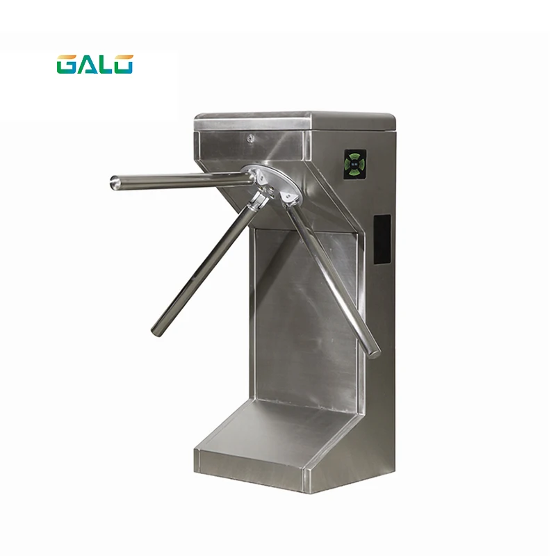 US $411.84 Turnstile Atuo Gate stainless steel waist high tripod turnstile gate for pedestrian access control with LED indicator