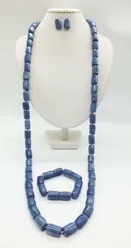 

Free Shipping. African Fashion Bridal Jewelry Set. Coral necklace. Bracelet, Stud Earrings, 48 inches