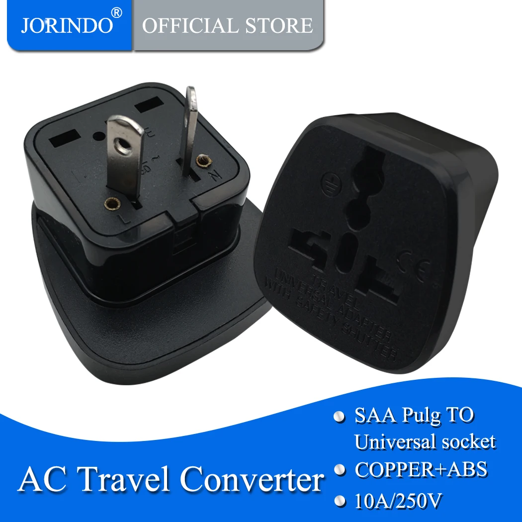 JORINDO Australian Flat Foot Power Converter domestic travel switch plug socket New Zealand eight-character foot | Электроника