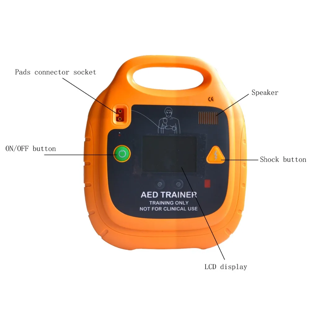 Automatic External Manikin AED Trainer Chargeable AED Simulator For First Aid AED/CPR Training Practicing With 10 Scenarios