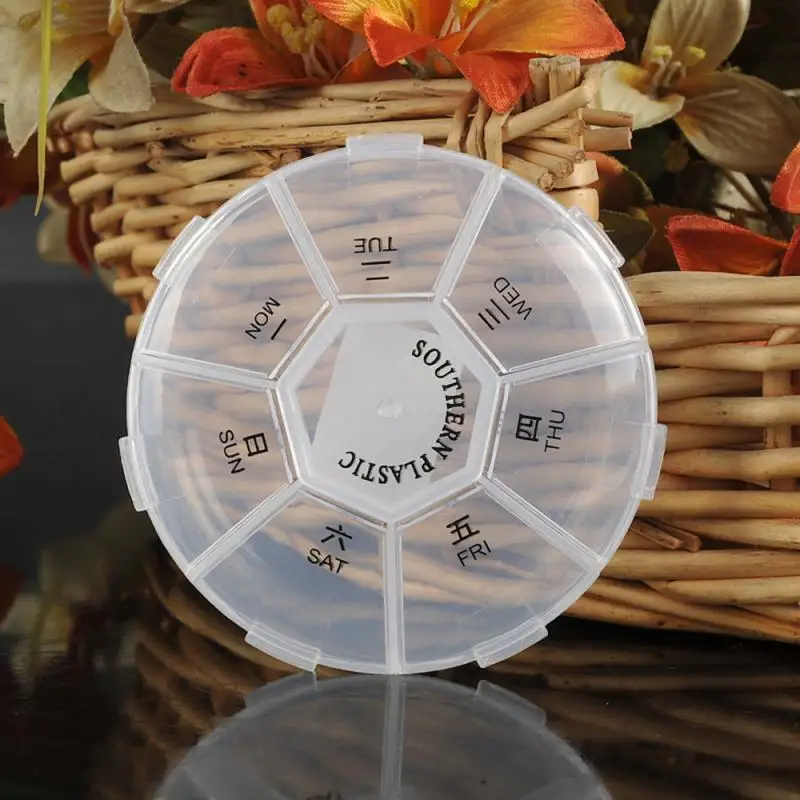 Portable Pill 7 Day Mini Weekly Tablet Medicine Box Holder Storage Organizer Container Case Splitters Travel | Дом и сад