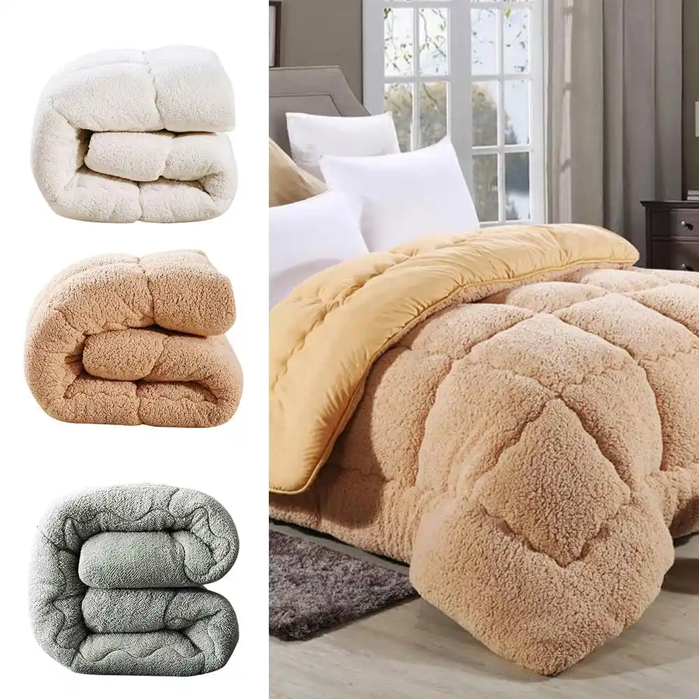4d Lambswool Quilt Winter Warm Wool Quilt Thicken Comforter Duvet