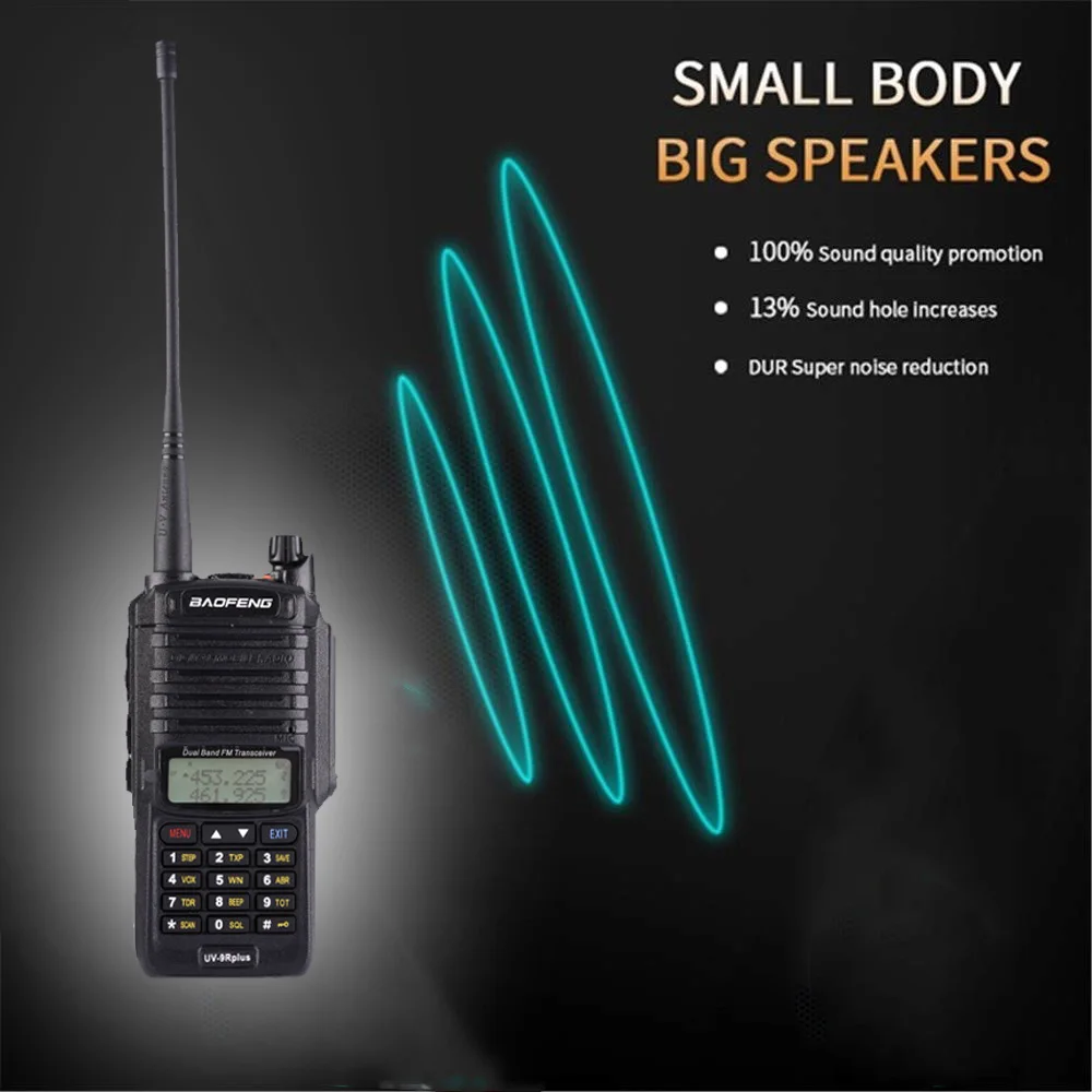 2 шт. UV9R Baofeng двухстороннее радио UV-9R Plus Ham Двухдиапазонная VHF UHF радиостанция Водонепроницаемая Baofeng рация IP67 трансивер