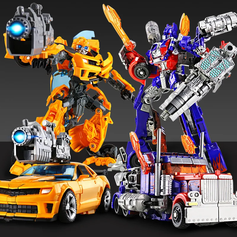 

Alloy Optimus Prime Transformation Toy Jingang 5 Model Car Robot Bumblebee Dinosaur Garage Kit Children Boy 6