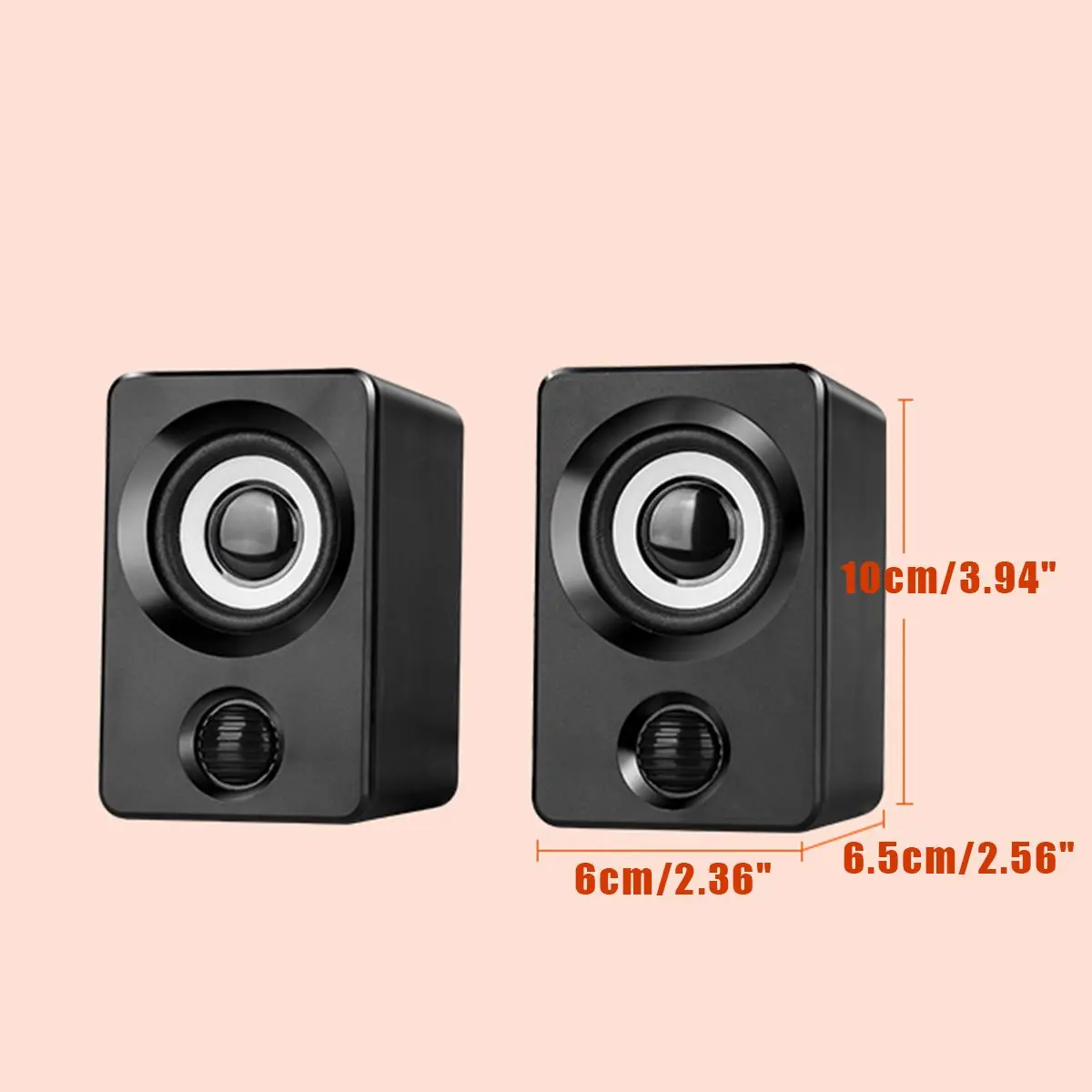 Portable Mini USB 2.1 Bass Speakers Music Stereo for Computer Desktop PC Laptop Notebook Phone Home Theater Party Loudspeaker