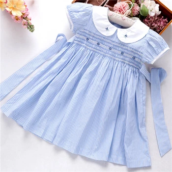 

summer smocked dresses for girls dress bishop handmade embroidery princess wedding pink boutiques children's clothing L191127558