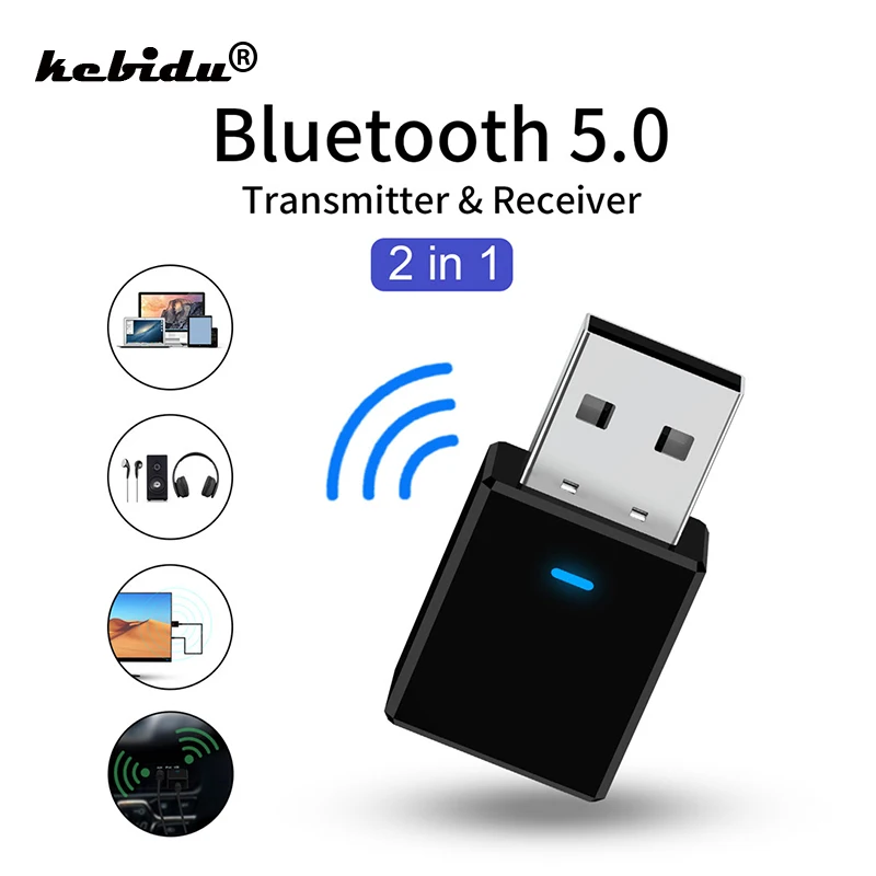 Приемник передатчик kebidu Bluetooth 5 0 мини стерео AUX RCA USB разъем 3 мм аудио беспроводной