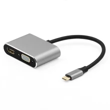 Bakeey 4 в 1 USB-C концентратор многопортовый адаптер с 60 Вт тип-c PD зарядка/USB 3,0/4 K HD видео выход дисплей/VGA для Macbook-ноутбука