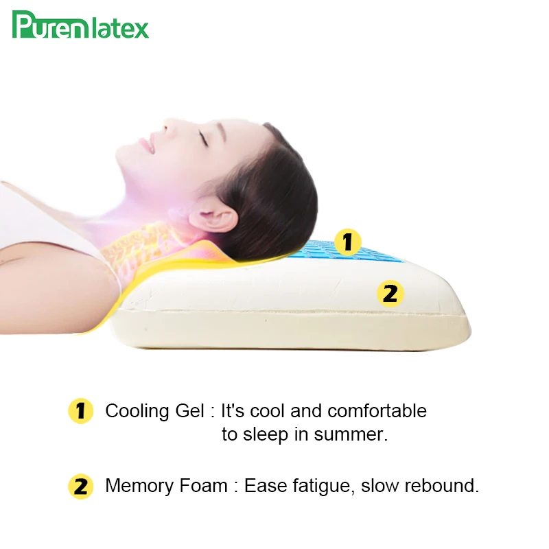 1 Pcs Memory Foam Pillow Summer Ice-cool  Memory Foam Bedding Neck Pillow  - 1 Memory - Aliexpress