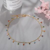 Fashion Simple Candy Color Tassel Necklace for Women Aesthetic All-match Pendant Jewelry Choker Neck Accessories Gift Chain - Image 3