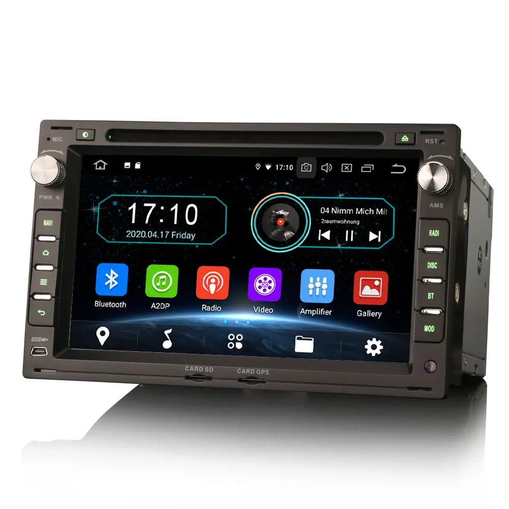 7 "jogador do sistema de rádio dos multimédios gps do carro dvd do andróide 10.0 os para peugeot 307 2001-2006 com carplay/apoio automático do andróide