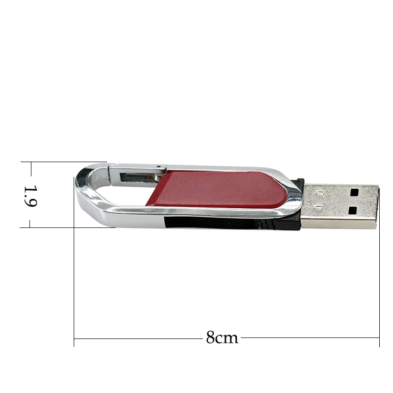 USB флэш-накопитель 64 ГБ 32 ГБ 16 ГБ USB 2,0 петли ручки накопители Водонепроницаемый металлическим замком брелок для ключей серебряный