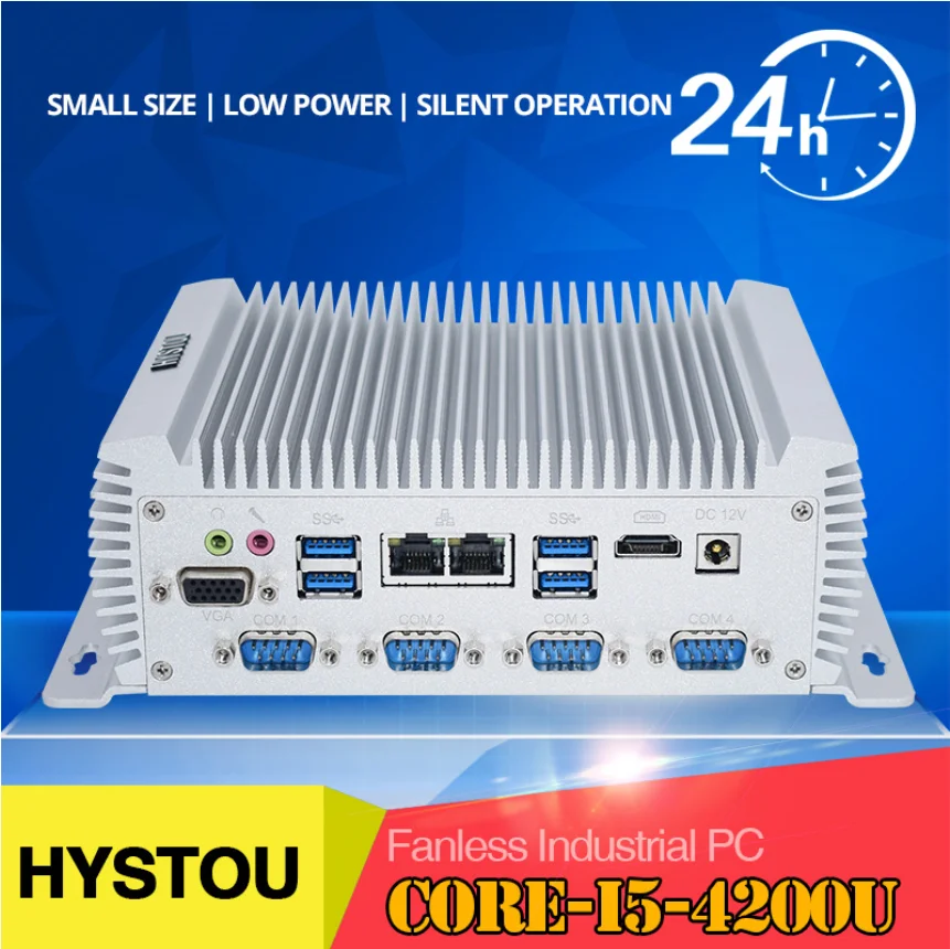 HYSTOU новейшая модель Intel Двухъядерный Мини ПК Двойной nuc i7 4500U i5 4200u Linux промышленный