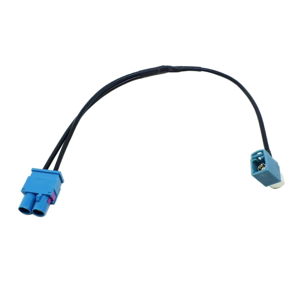 Radio / Navigation Antenna Aerial Adapter Double Fakra Male Plug For VW Audi
