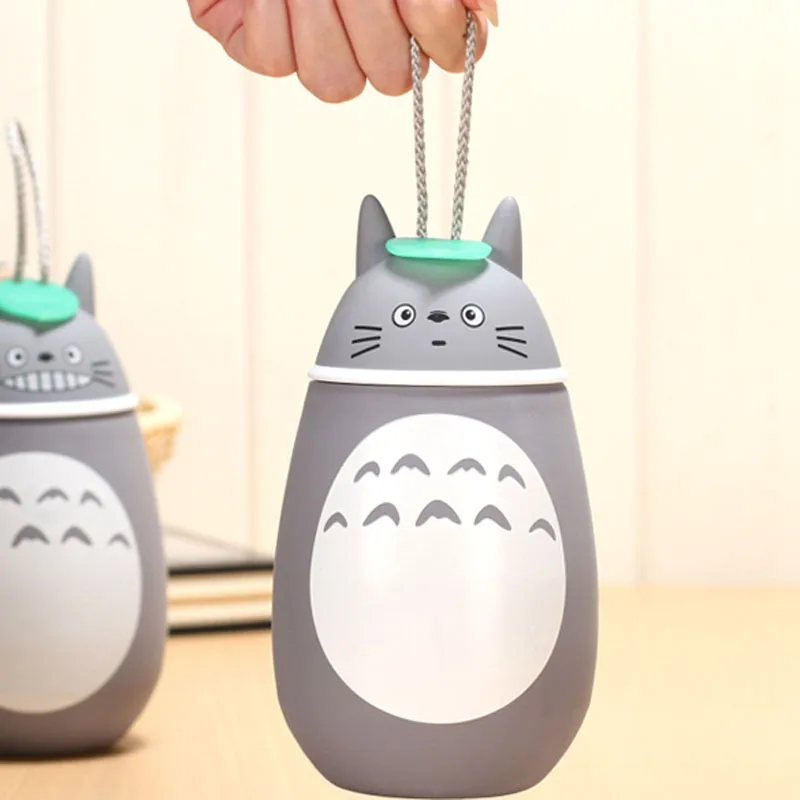 Милые термосы 280 мл Totoro термос чашка из нержавеющей стали теплоизоляция питьевой