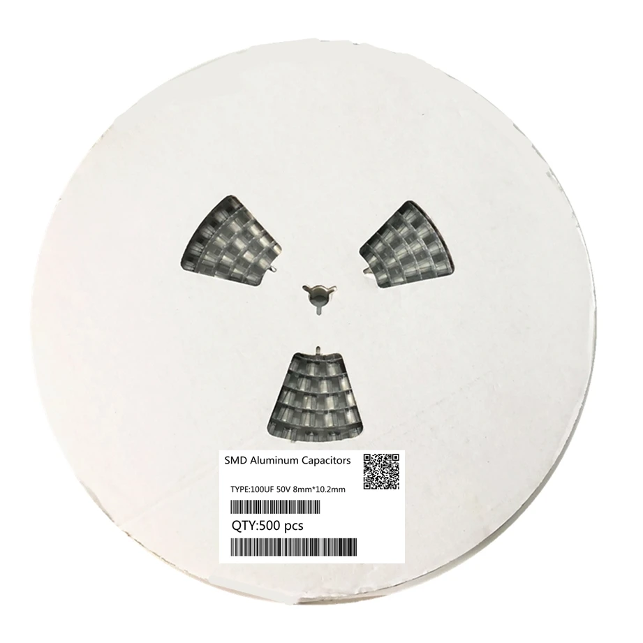 

Original 500pcs 100UF 50V 8mm*10.2mm SMD Aluminum electrolytic capacitor Full Reel
