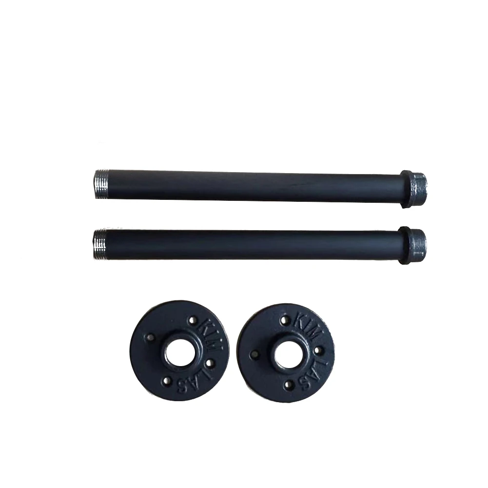 

2PCS Bookshelf Wall Mounted Home Decor Storage Hardware Black Retro Floating Shelves Hanging Industrial Pipe Brackets Holders