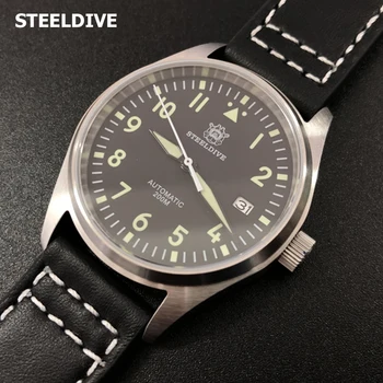 

Pilot Watch Mechanical Diving Wristwatch Men NH35 Automatic Watch Men Sport 200M Diver Swim Watches Mens Stainless Steel Luminou