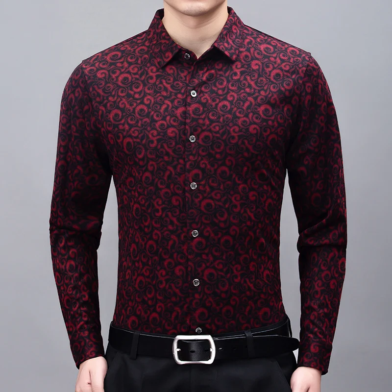 maroon silk shirt mens