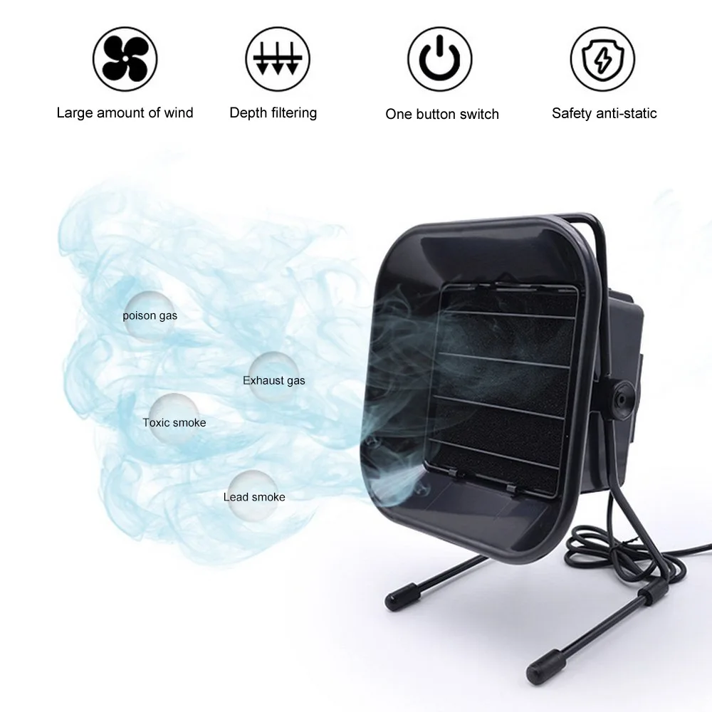 

493 Solder Fume Purifier welding Smoke Absorber Fume Extractor Air Filter Smoke Fan Practical Home Improvement Instrument Tools