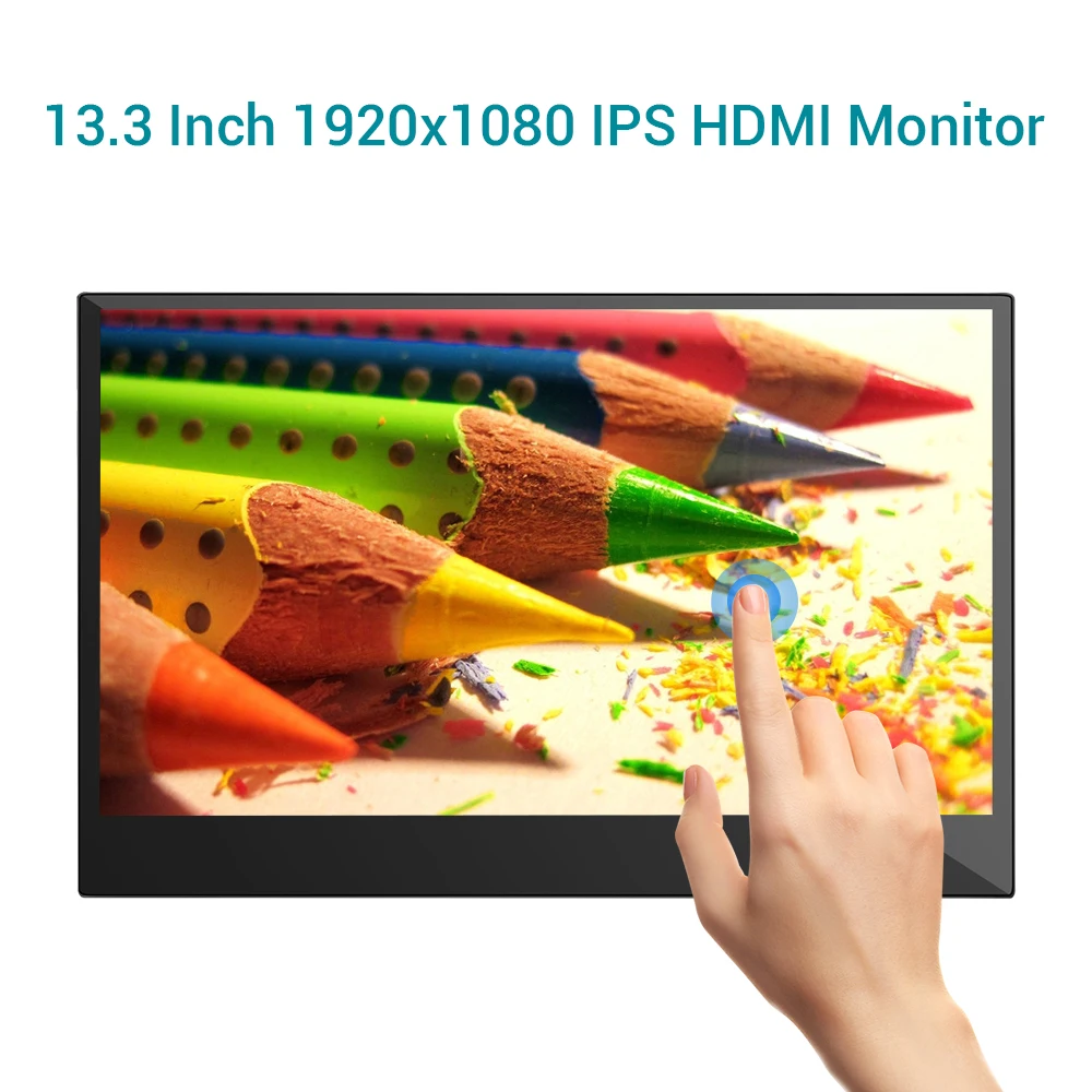 

Eyoyo 13.3" inch Gaming Monitor Portable Touchscreen Monitor 1920x1080 IPS HDMI Monitor Second Laptop Monitor Mini PC Screen US