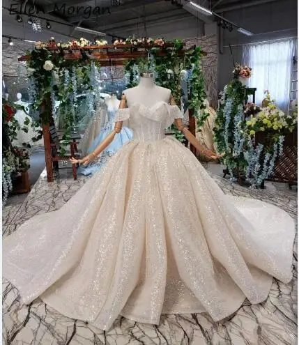 Color as picture Saudi Arabic/роскошное свадебное платье, Пышное Бальное платье принцессы для девочек,, сексуальные открытые Свадебные платья на прокат со шнуровкой и пайетками - Цвет: Color as picture