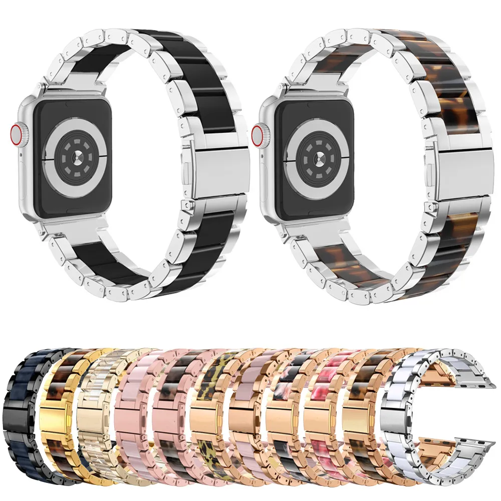 Роскошный металлический ремешок из нержавеющей стали для Apple Watch, ремешок 38 мм, 42 мм, браслет для iwatch серии 5, 4, 3, 2, 1