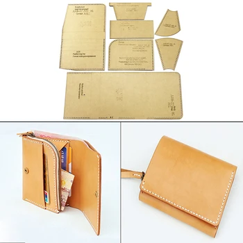 

DIY Leather Purse Kraft Paper Pattern Women's ID Bank Card Bag Acrylic Template DIY Handmade Leather Bag Craft Pattern Supplies