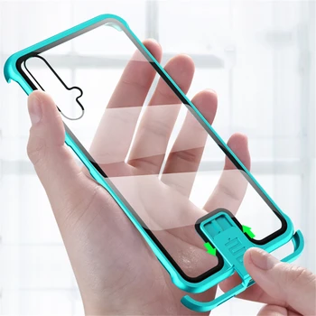 

Metal Glass Cover for Huawei Honor 20 Pro Case Slim Push-Pull Transparent Anti-Scratch Frame Case for Huawei Mate 20 20 Pro