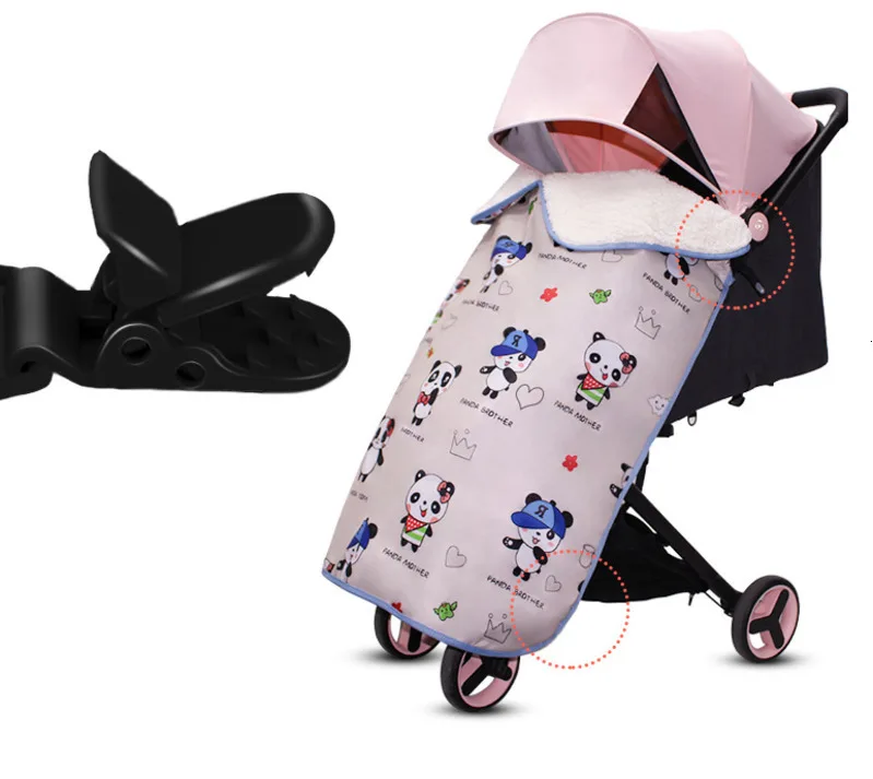 Stroller Accessories Waterproof Rain Cover Lamb Cashmere Inner Keep Warm Blanket Winter Baby Strollers Pushchairs Cover-Up