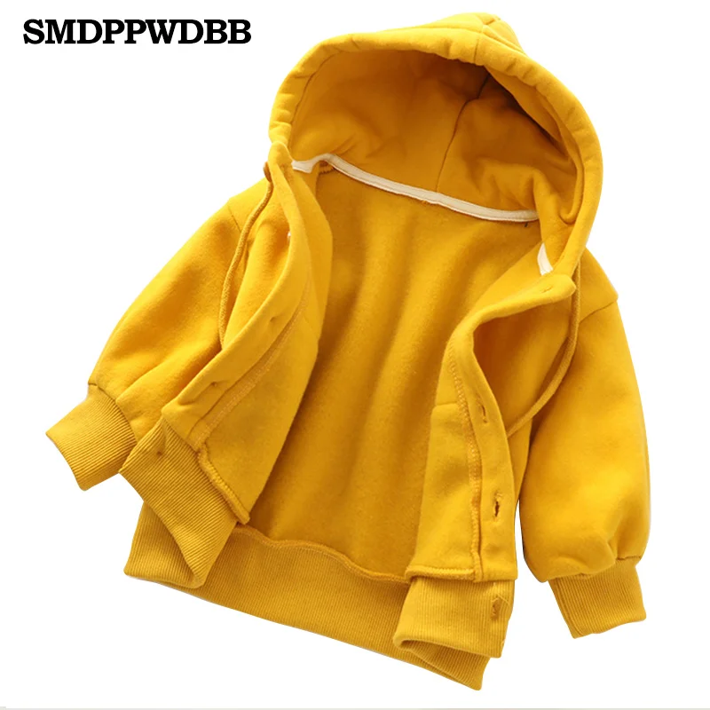 SMDPPWDBB/детская зимняя верхняя одежда; флисовые куртки для мальчиков и девочек; одежда с капюшоном; теплая верхняя одежда; ветровка для маленьких детей; плотные пальто