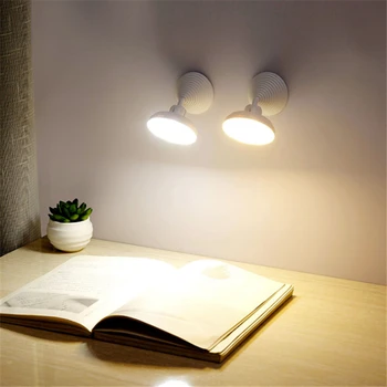 

360 Degree Rotating Motion Sensor LED Night Light Bedroom Stairs Cabinet Wardrobe Light USB Rechargeable Lamp Magnetic Wall Lamp
