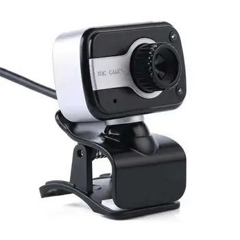 

USB 2.0 HD Webcam with Built-in Microphone Clip-on Web Camera for Win 10 8 7 XP Widescreen Video Work Home Accessories