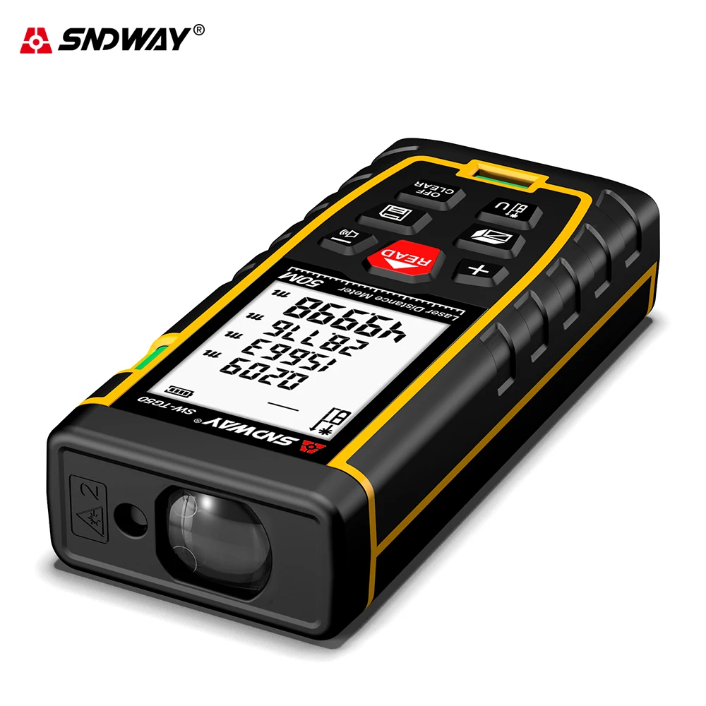 Sndway electronic roulette laser rangefinder 40m 50m 70m 100m 120m laser distance meter digital trena lazer measure range finder