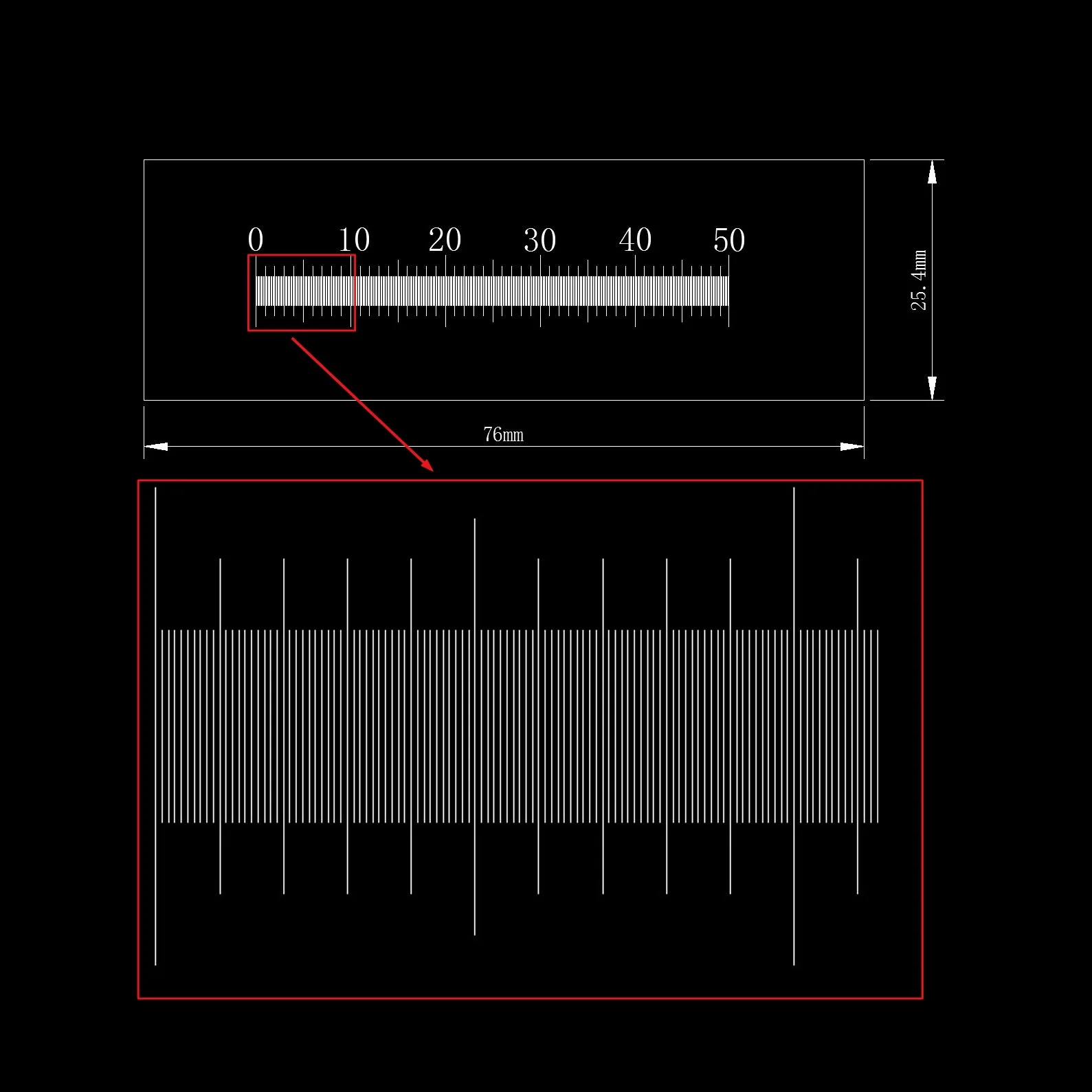 High Precision 0.1mm div Microscope Micrometer Calibration Ruler Transparent Film PET Measuring Tape Line