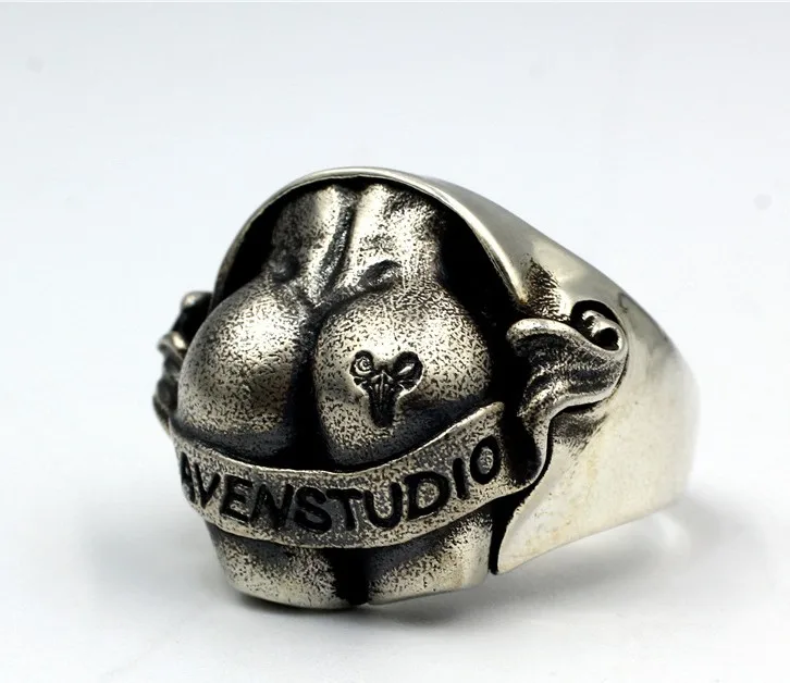 

He ran original erotic hip-hop punk jewelry 925 silver must win a silver ingot male money big butt ring