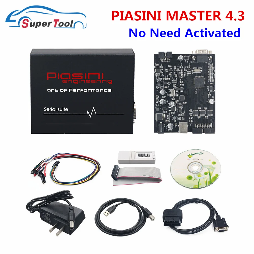 Newly PIASINI V4.3 Real 9241A Master ECU Programmer Serial Suite Piasini Engineering V4.3 (JTAG-BDM- K-line-L-line-RS232- CAN best car inspection equipment Code Readers & Scanning Tools