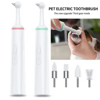 

USB Charging Pet Toothbrush Dog Cat Cleaning Supplies Electric Pet Toothbrush Dog Brush Bad Breath Tartar Teeth Clean Tool